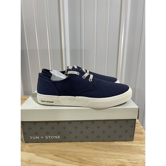 Sun + Stone Men's Kiva Lace-Up Core Sneakers Navy - Picture 4 of 6